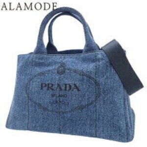 Prada CANAPA handbag shoulder crossbody denim blue